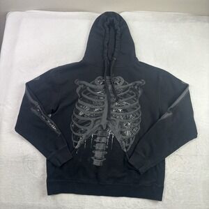 Blackcraft Cult Pullover Long Sleeve Hoodie Skeleton Men's XL Grunge Punk Rock